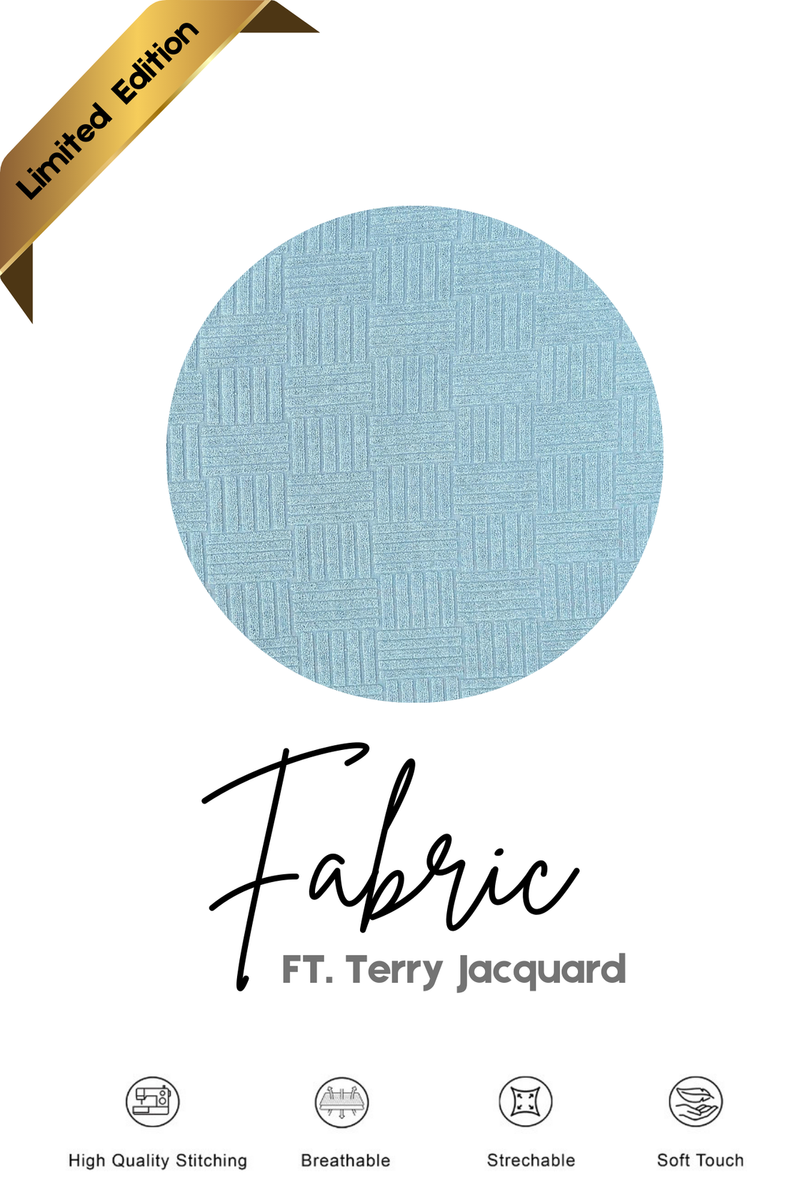 Aqua Terry jacquard