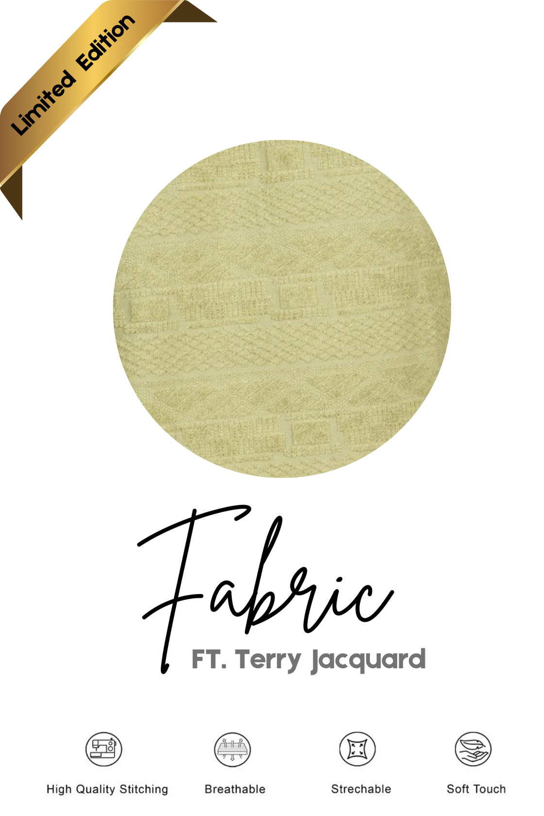 Lime Terry jacquard