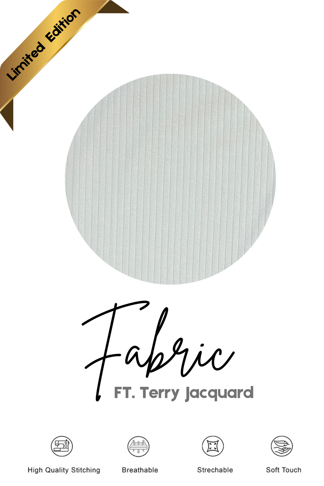 White Terry jacquard